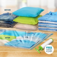 Set 6 saci de vidat pentru haine cu pompa 78 x 100 cm, SP001